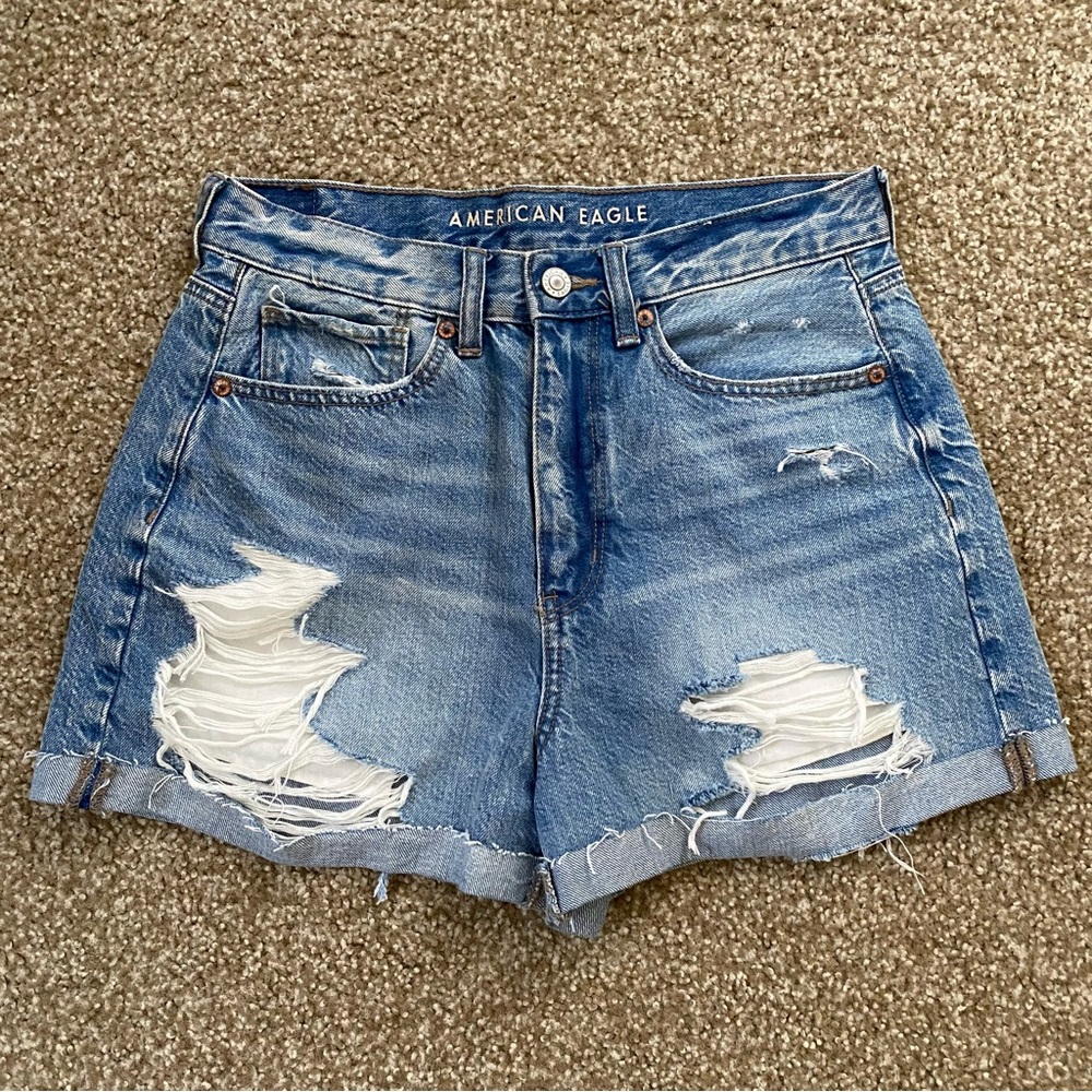 American Eagle Denim Mom Shorts